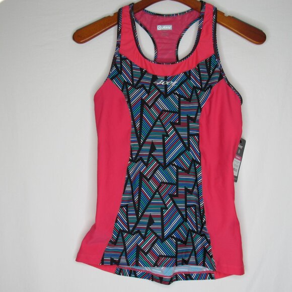 Zoot Performance Tri Tank Shelf Bra Pink Ginger Long Board Women's XL New NWT - Picture 6 of 9